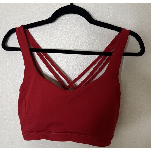 Lululemon Free to Be Serene Bra Light Support Size 12 Carnation Red - Picture 5 of 8